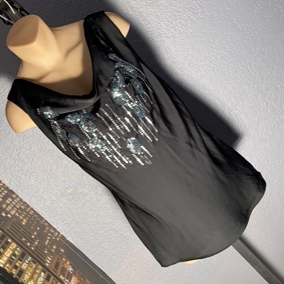 Banana Republic Tops - S / 4 - BANANA REPUBLIC - NWT - sequin black soft tank